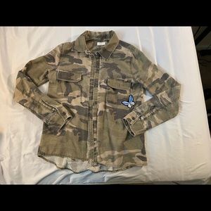 Military printing shirt for women